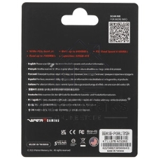 Накопитель SSD Patriot Viper VP4300 Lite, 1Tb, PCIe 4.0 x4, M.2 2280, NVMe, R/W 7400/6400, с радиатором