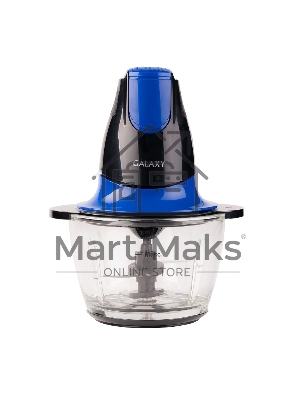 Измельчитель электрический Galaxy Line GL 2357, синий, стеклянная чаша 0,75 л, 400 Вт, импульсный режим