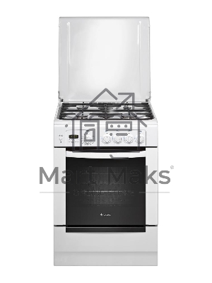 Плита газовая Gefest ПГ 6100-04 белый, конфорок 4 шт, духовка 52 л, 60 см x 85 см x 60 см