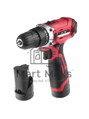 Дрель аккумуляторная HIPER HCD12/2A 12В, 26Нм, 1,5Ач, 2 скорости, 2 акк, Li-ion, кейс