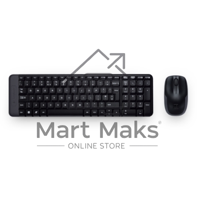 Клавиатура + мышь Logitech MK220 клав:черный мышь:черный USB беспроводная