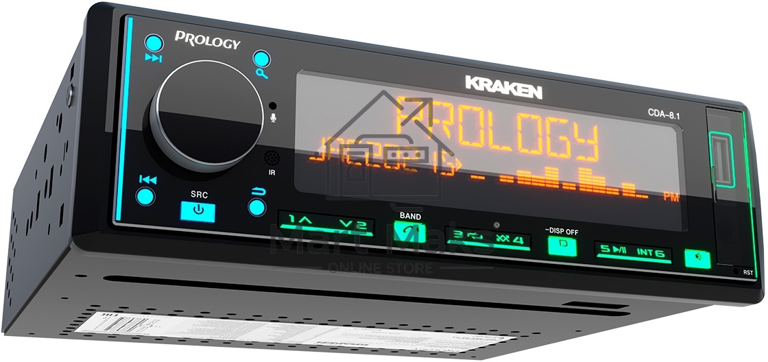 Автомагнитола Prology CDA-8.1 KRAKEN 1DIN 8x65Вт