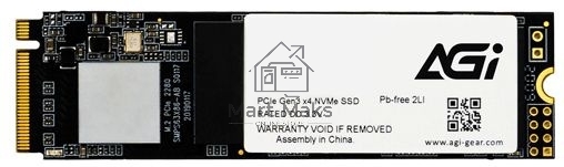 Накопитель SSD AGI AI198, 256Gb, PCIe 3.0 x4, M.2 2280, NVMe, R/W 1936/1217
