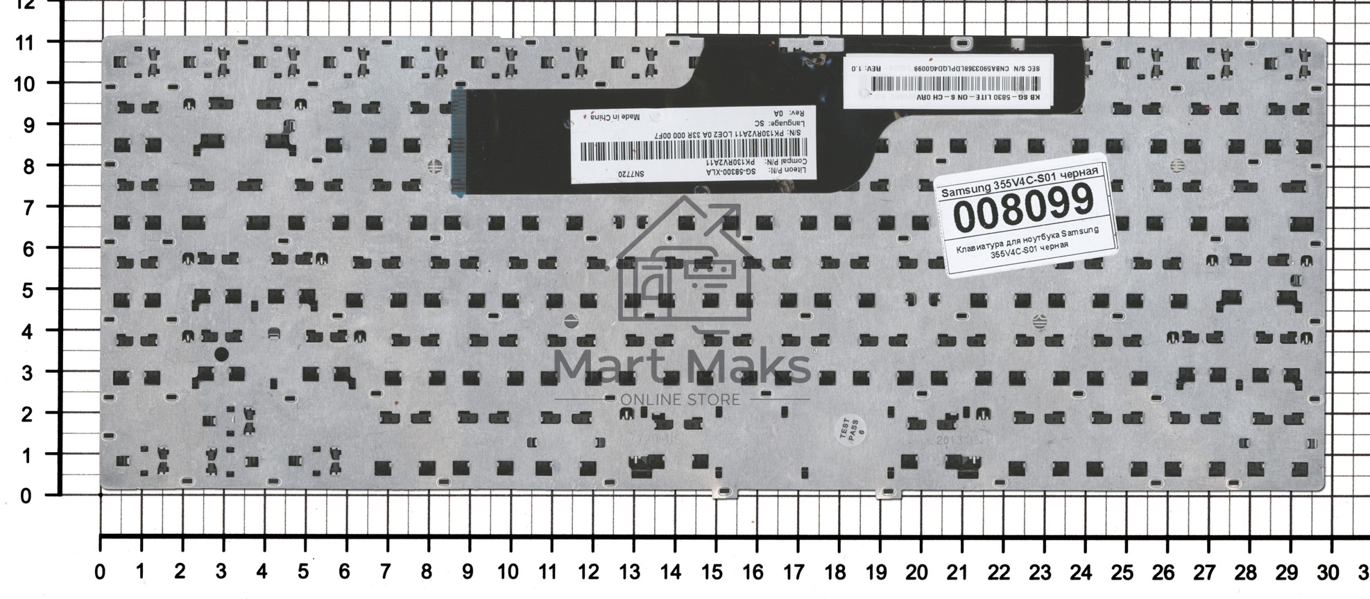 Клавиатура для ноутбука Samsung 355V4C-S01, черная