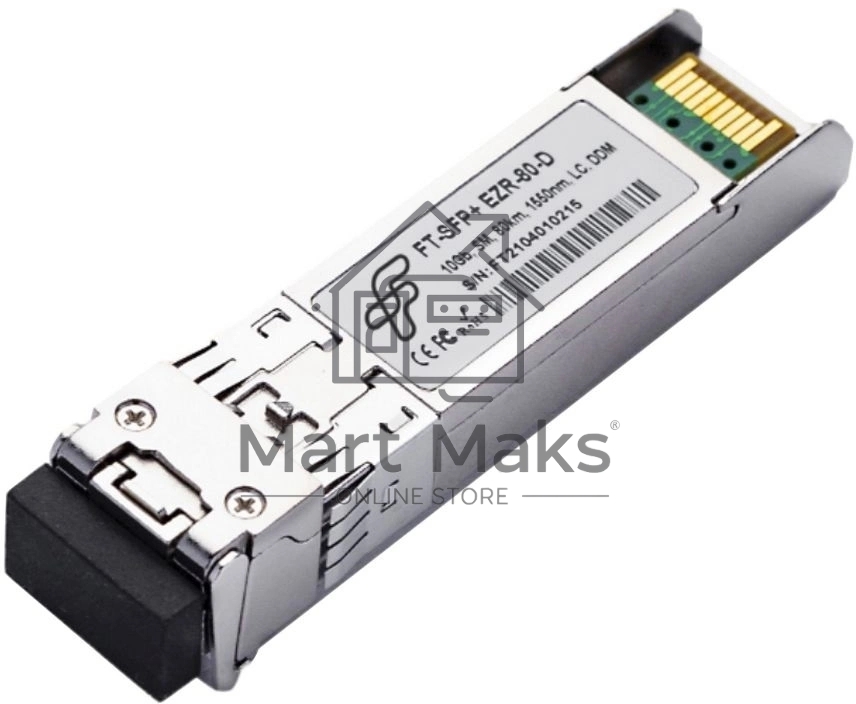 Модульный компактный оптический трансивер Future Technologies FT-SFP+EZR-80-D c поддержкой функции «горячей» замены и напряжением питания 3.3В.
