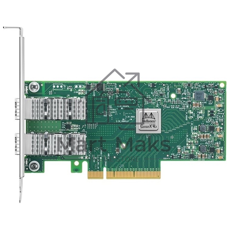 Сетевая карта ConnectX-4 Lx EN network interface card, 25GbE dual-port SFP28, PCIe3.0 x8, tall bracket, SR-IOV, TCP/UDP, MPLS, VxLAN, NVGRE, GENEVE, iSER, NFS RDMA, SMB Direct, ROHS R6