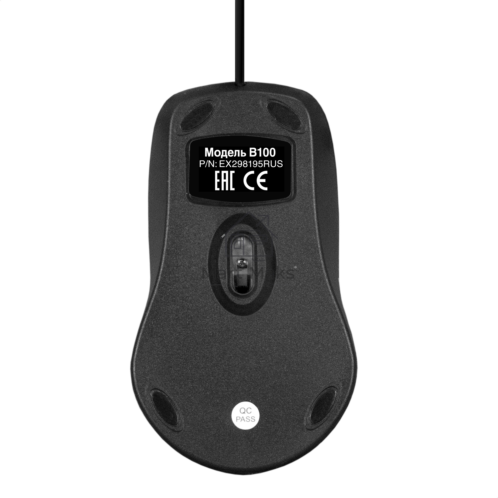 Мышь проводная ExeGate Professional Standard B100 черный, 1000 dpi, USB, кнопки - 3