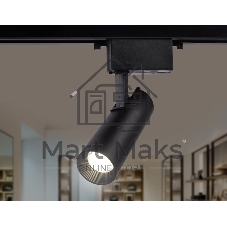 Трековый однофазный светодиодный светильник Ambrella light GL5858 BK черный LED 10W 4200K 24°