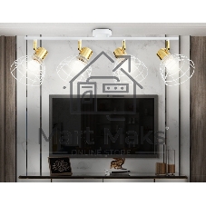 Светильник Ambrella light TR8603/4 WH/GD белый/золото E27*4 max 40W 465*154*230