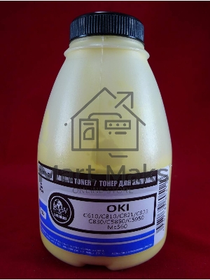 Тонер OKI C610/C810/C821/C822/C830/C5850/C5950/MC560 Yellow (фл., 135г) B&W Premium (Tomoegawa) - фас.России