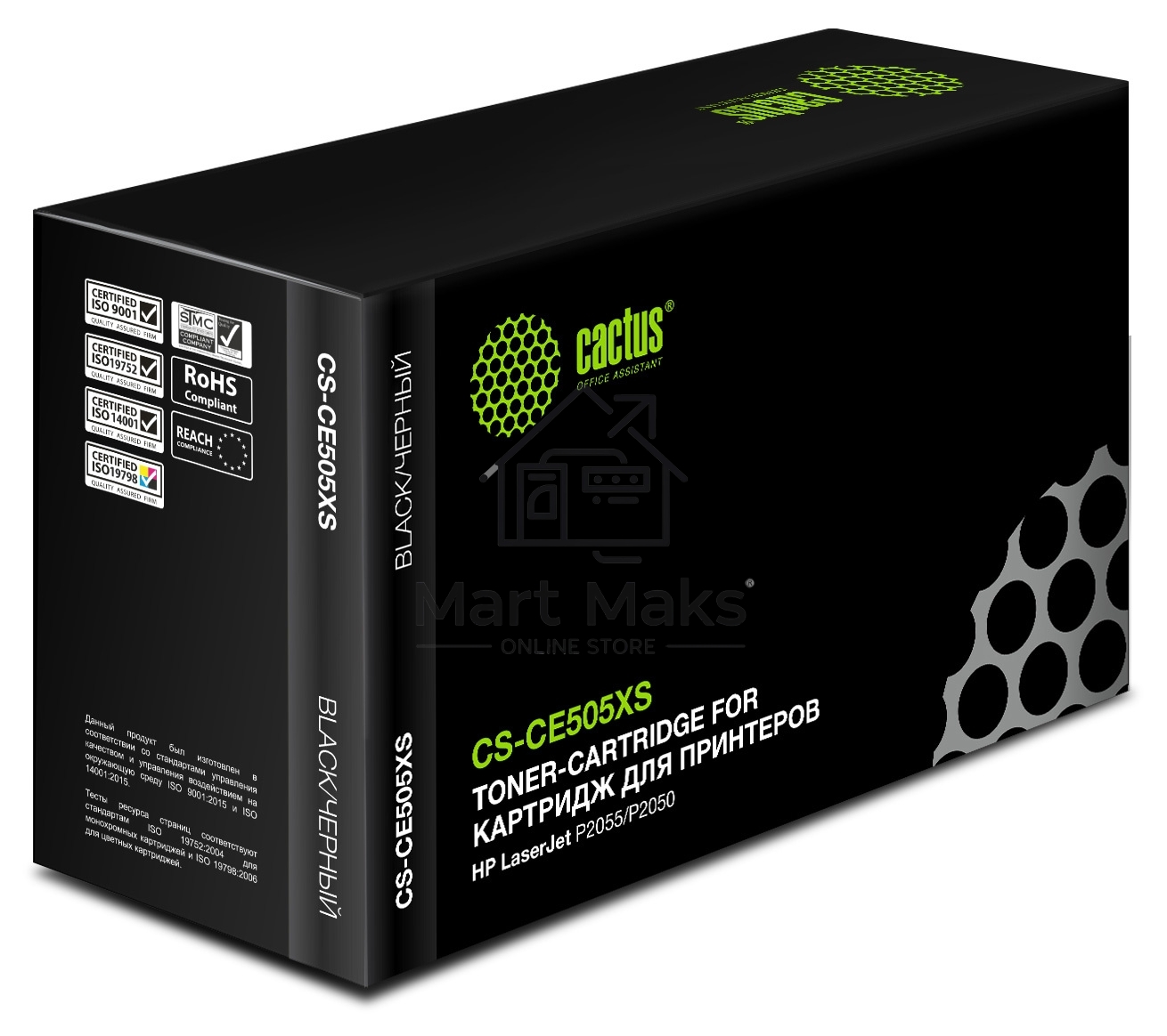 Картридж лазерный Cactus CS-CE505XS черный (6500 стр.) для HP LJ2055