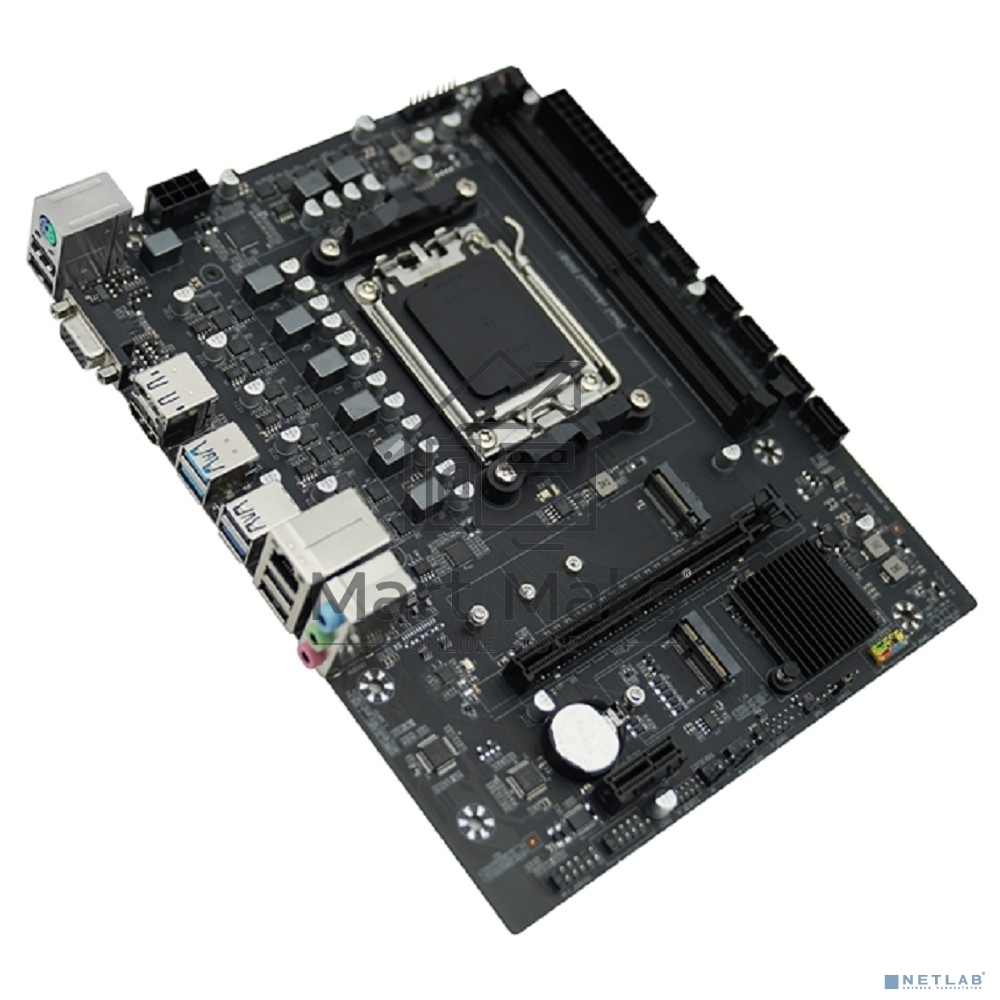 Материнская плата AFOX B650D5-MA-V2, AM5, AMD B650, 2xDDR5, 4xSATA, 1xM.2, 1xPCIe 4.0 x16, 1xPCIe x1, 1xHDMI, 1xDP, 1xVGA, 1x 1Gb LAN, 8xUSB-A (3x3.2 Gen 1, 5x2.0), 3x3.5 мм, 5.1, microATX