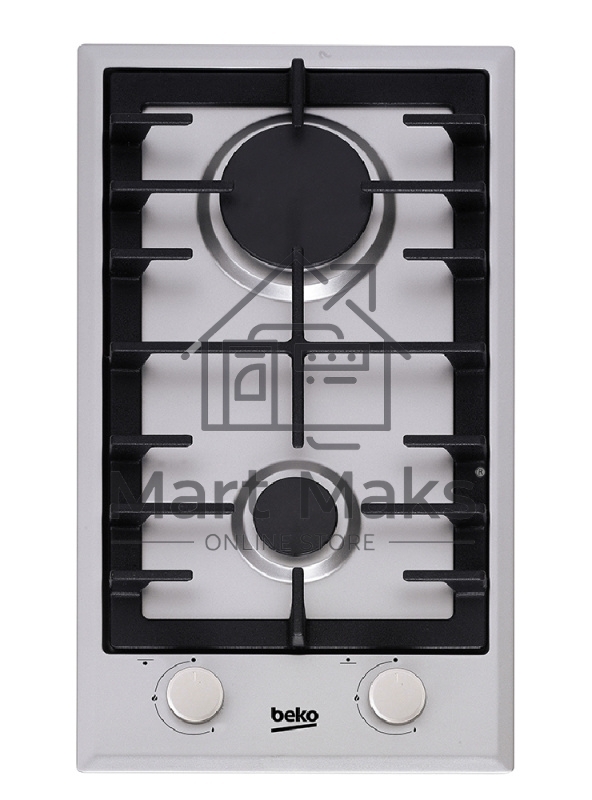 Встраиваемая газовая варочная поверхность Beko HDCG 32221 FX, Нержавеющая сталь