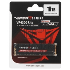 Накопитель SSD Patriot Viper VP4300 Lite, 1Tb, PCIe 4.0 x4, M.2 2280, NVMe, R/W 7400/6400, с радиатором
