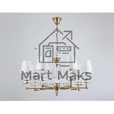 Люстра Ambrella light LH71023/7 BS/WH латунь/белый E14*7 max 40W D820*1130