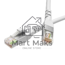 Патч-корд экранированный CAT5E F/UTP 4х2 LSZH белый 1м Патч-корд экранированный CAT5E F/UTP 4х2 LSZH белый 1м
