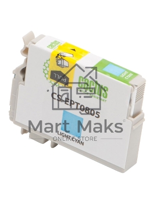 Картридж струйный Cactus CS-EPT0805 светло-голубой (11,4 мл) для Epson Stylus Photo P50/PX650/PX660/PX700/PX700W/PX710/PX710W/PX720/PX720WD/PX800/PX800FW/PX810/PX810FW/PX820/PX820FWD/R265/R285/R360/RX560/RX585/RX685