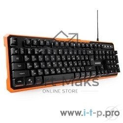 Клавиатура проводная игровая Гарнизон GK-320G черный USB, подсветка, код 