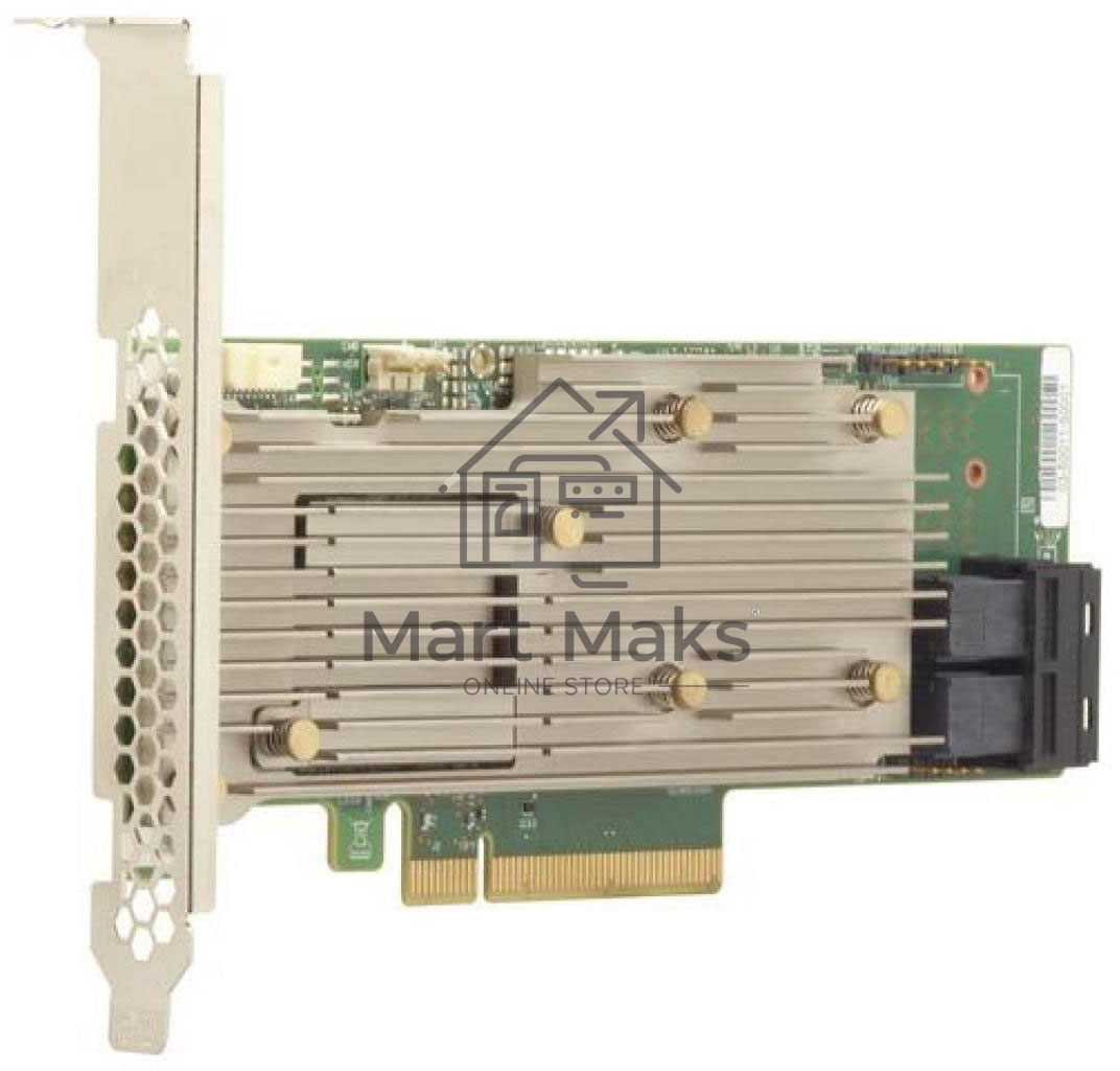 Контроллер MegaRAID 9460-8I SGL (05-50011-02), PCIe 3.1 x8 LP, SAS/SATA/NVMe, RAID 0,1,5,6,10,50,60, 8port(2 * int SFF8643), 2GB Cache, 3508ROC