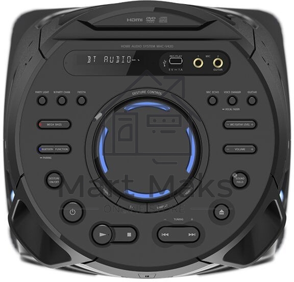 Минисистема Sony MHC-V43D черный/CD/CDRW/DVD/DVDRW/FM/USB/BT