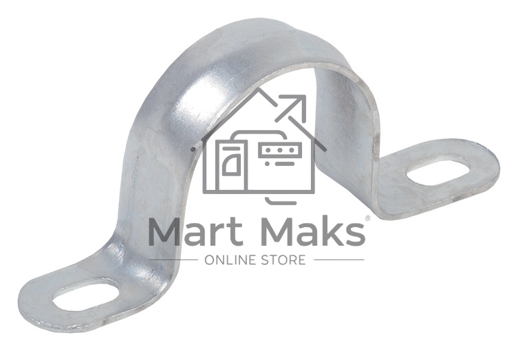 Скоба IEK CMAT11-19-010 двухлапковый 19мм оцинкованная сталь белый (упак.:10шт)