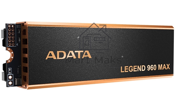 Накопитель SSD ADATA LEGEND 960 MAX, 1Tb, PCIe 4.0 x4, M.2 2280, NVMe, R/W 7400/6000, с радиатором