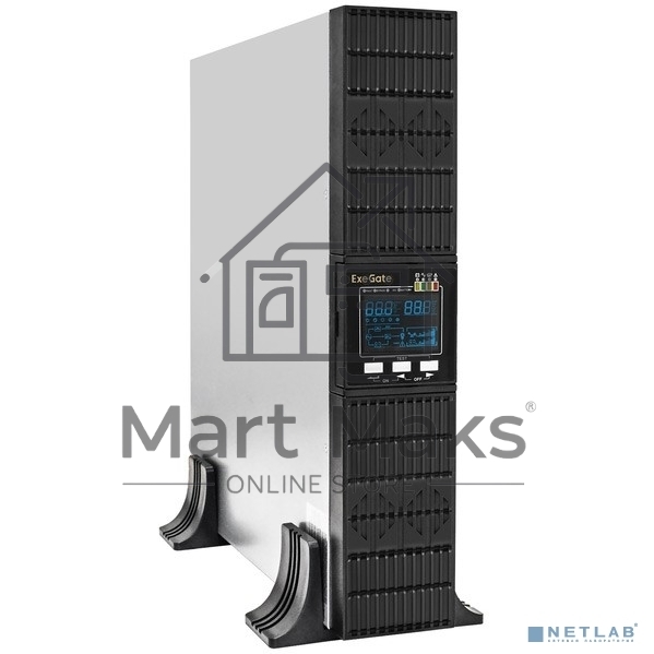 Источник бесперебойного питания On-line ExeGate PowerExpert ULS-2000.LCD.AVR.1SH.2C13.USB.RS232.SNMP.2U <2000VA/2000W, On-Line, PF=1, LCD, 1*Schuko+2*C13, RS232, USB, SNMP-slot, Rackmount 2U/Tower, металлический корпус, Black>