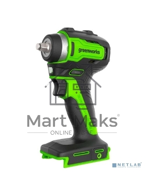 Гайковерт ударный аккумуляторный GreenWorks GD24IW200, 24v, 200 Нм, без АКБ и ЗУ (3803607)