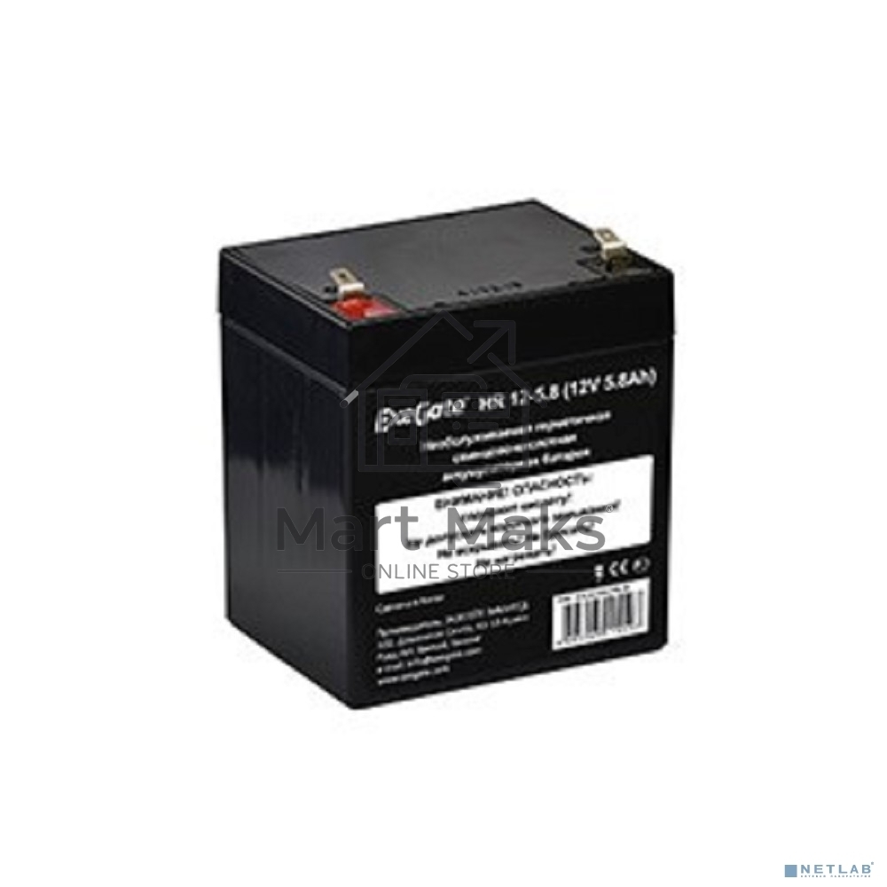 Батарея ExeGate HR 12-5.8 (12V 5.8Ah 1223W), клеммы F1