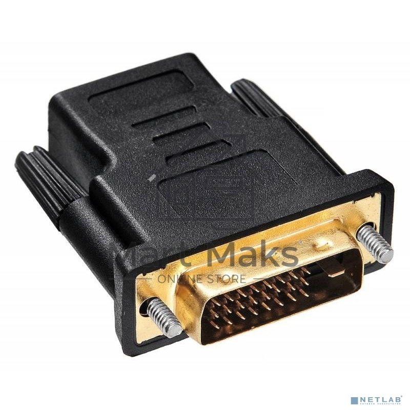 Адаптер Buro HDMI-19FDVID-M_ADPT HDMI-19M(F)/DVI-D(M) с позол. конт.