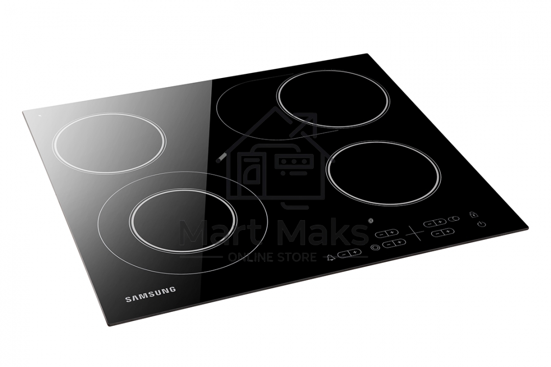 Встраиваемая электрическая варочная панель Samsung NZ64T3516AK/WT, 55 х 575 х 505 мм, стеклокерамика, скошенный край, черный
