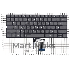 Клавиатура для ноутбука Lenovo Ideapad 720S-14IKB черная с подсветкой