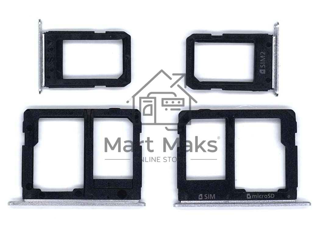 Лоток для SIM-карты Samsung Galaxy A7 (A710F) -2 SIM белый