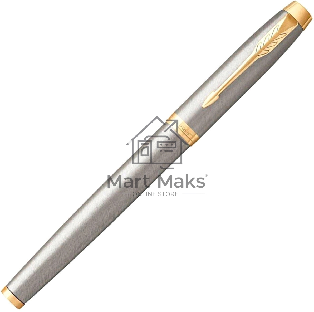 Ручка перьевая Parker IM Core F321 (CW1931649) Brushed Metal GT F сталь нержавеющая, подарочная коробка