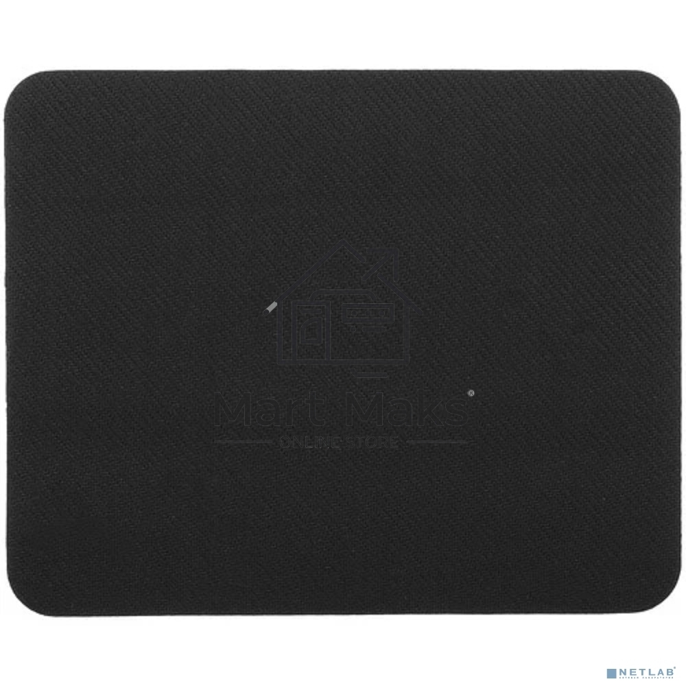 Коврик для мыши Gembird MP-BLACK-S, черный, 220х180х2мм, ткань+резина, пакет