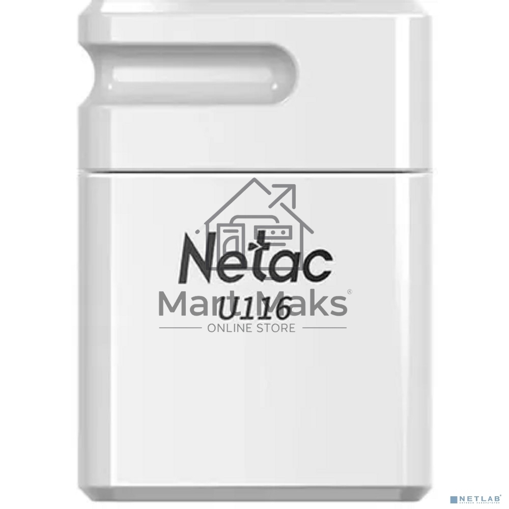 Флешка USB Netac U116 (NT03U116N-008G-20WH), 8Gb, USB 2.0, R/W 70/30, белый
