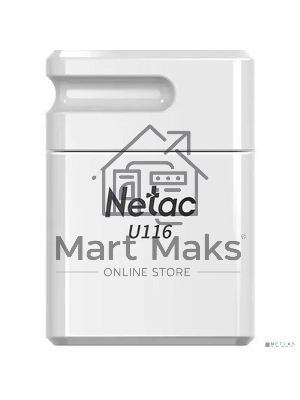 Флешка USB Netac U116 (NT03U116N-008G-20WH), 8Gb, USB 2.0, R/W 70/30, белый