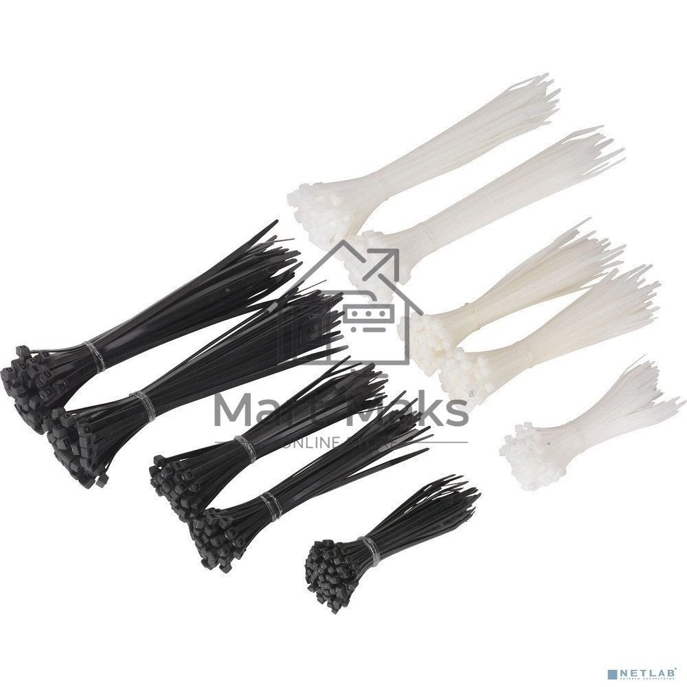 Стяжка (хомут) нейлоновая ExeGate CV66-400x4.8B (нейлон 6.6, 400x4.8 мм, неоткрывающаяся, halogen free, -40°C - +85°C, черная, 100 шт)