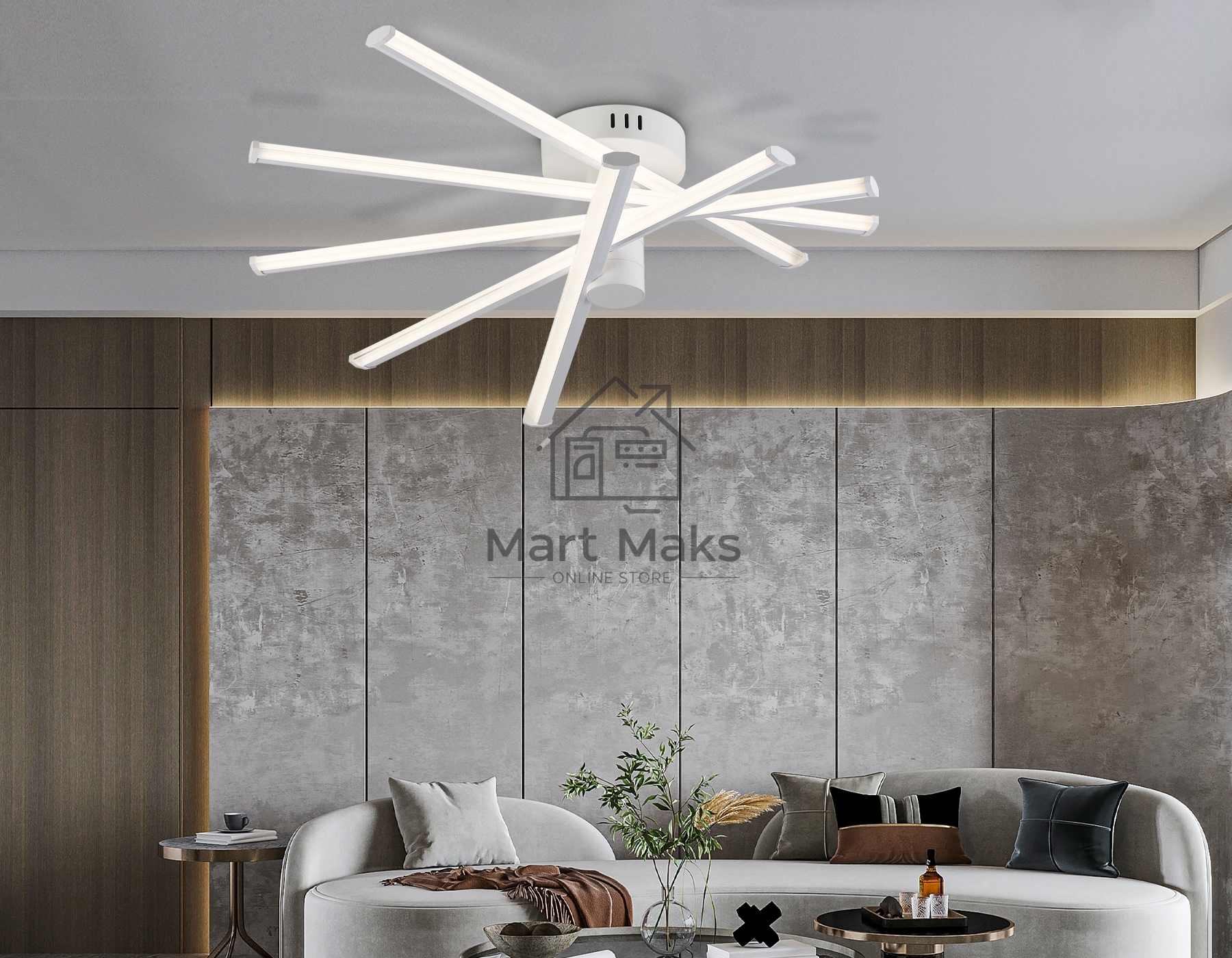Потолочный светодиодный светильник Ambrella light FL6221 WH белый 70W 3000K-6400K 605*605*170 (ПДУ ИК)