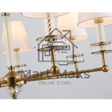 Люстра Ambrella light LH71023/7 BS/WH латунь/белый E14*7 max 40W D820*1130