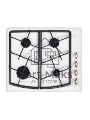 Газовая варочная панель Gefest СН 1211 К82 / 4 газовые конфорки переключатели поворотные электроподжиг независимая установка габариты (ШхГ) 59x51 см