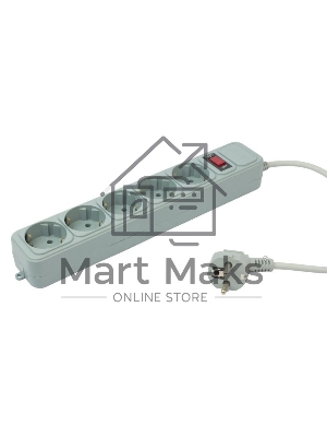 Сетевой фильтр PC Pet AP01006-1.8-GR 1.8 м (5 розеток) серый