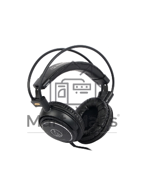 Наушники AUDIO-TECHNICA ATH-AVC500, дуговое крепление, част. диапазон: 10-25000Гц, макс. входн. мощность 1800мВт, чувствит. 106дБ/мВт, сопростивление 40Ом, диаметр мембраны 53мм, шнур 3м, штекер 3,5мм, в комплекте адаптер на 6,3мм
