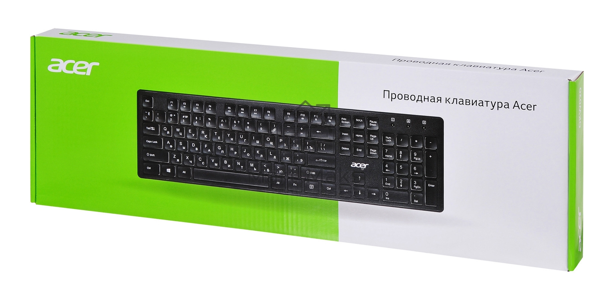Клавиатура Acer OKW020 проводная, USB, черный