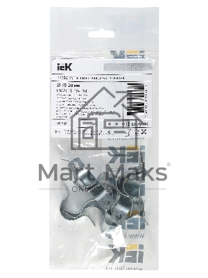Скоба IEK CMAT11-19-010 двухлапковый 19мм оцинкованная сталь белый (упак.:10шт)