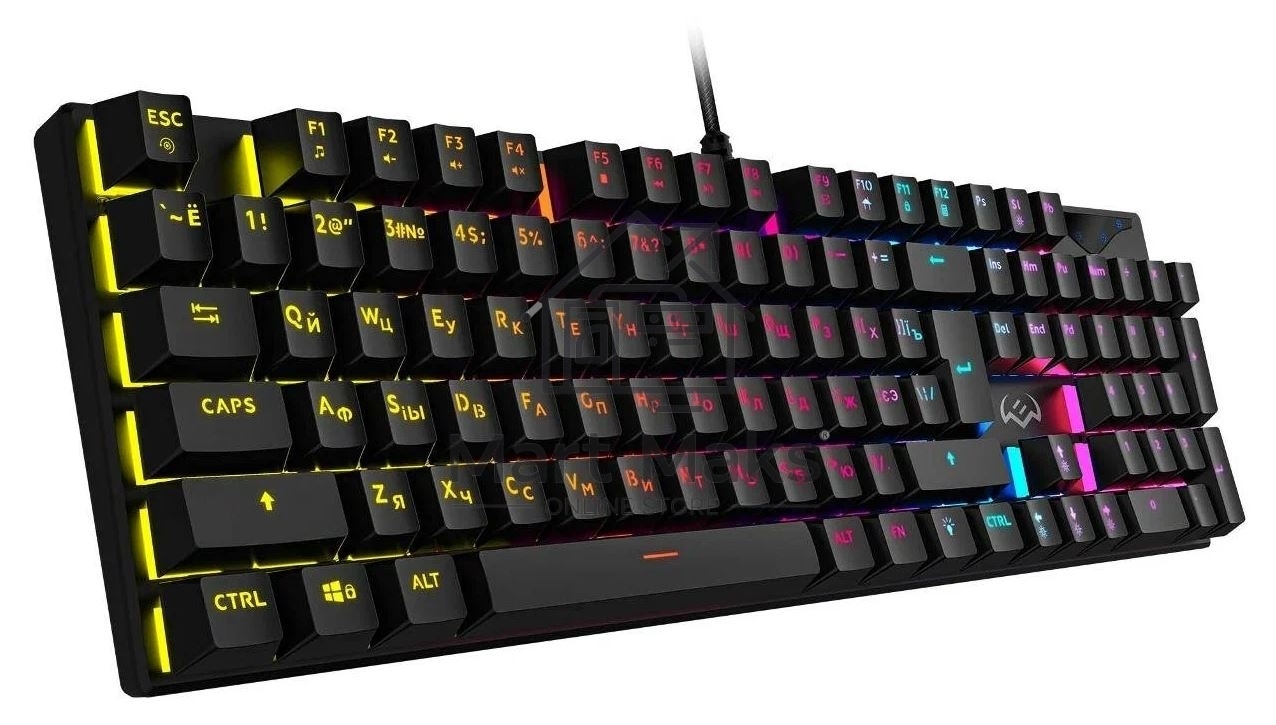 Игровая клавиатура Sven KB-G9300 чёрная (Outemu Blue switches,104кл., подсветка)