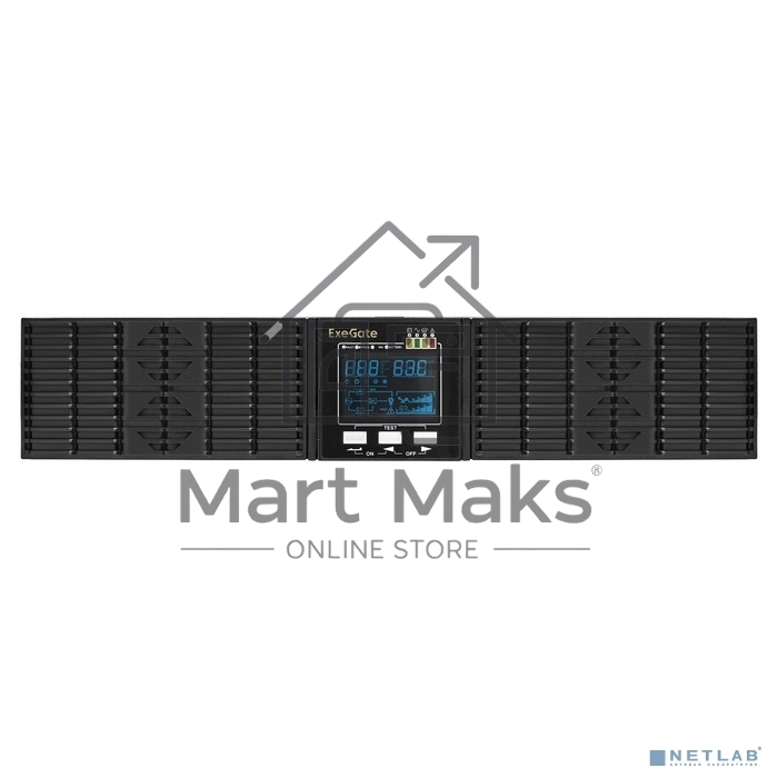 Источник бесперебойного питания On-line ExeGate PowerExpert ULS-2000.LCD.AVR.1SH.2C13.USB.RS232.SNMP.2U <2000VA/2000W, On-Line, PF=1, LCD, 1*Schuko+2*C13, RS232, USB, SNMP-slot, Rackmount 2U/Tower, металлический корпус, Black>