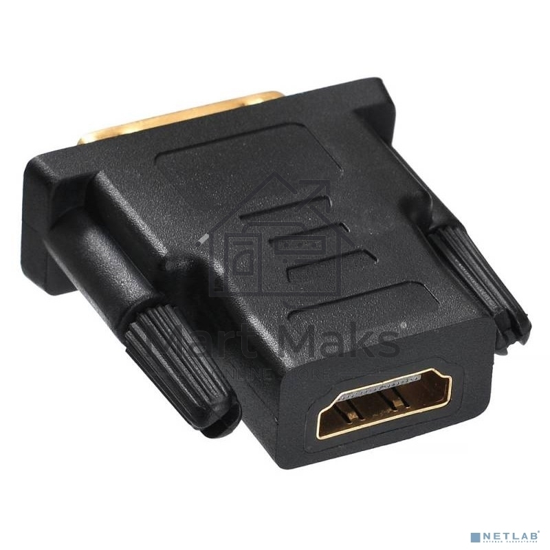 Адаптер Buro HDMI-19FDVID-M_ADPT HDMI-19M(F)/DVI-D(M) с позол. конт.
