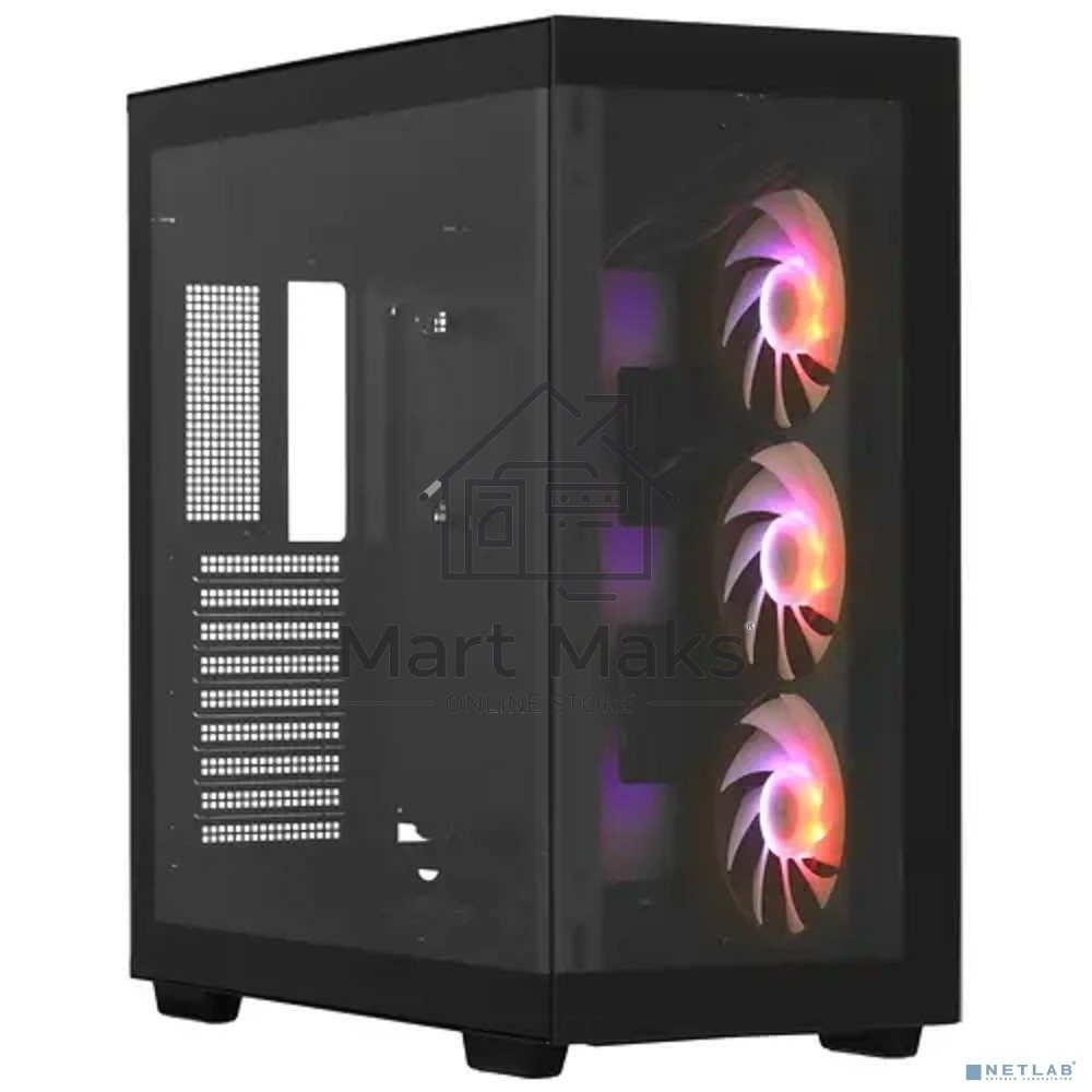 Компьютерный корпус Deepcool CH780 черный (ATX, без БП, ARGb, 4xUSB3.2 Type-A + USB3.2 Type-C) (R-CH780-BKADE41-G-1) MidiTower