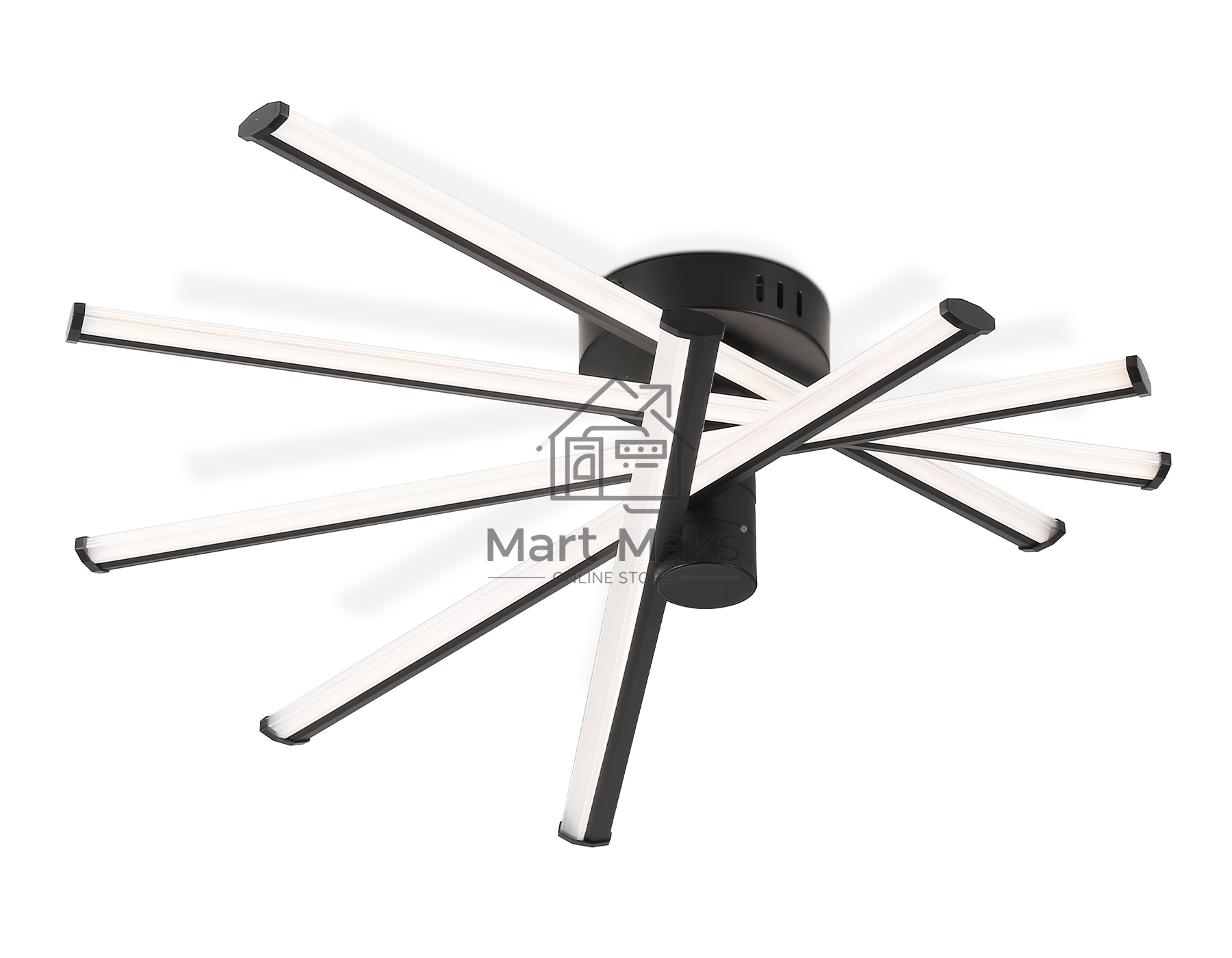 Потолочный светодиодный светильник Ambrella light FL6222 BK черный 70W 3000K-6400K 605*605*170 (ПДУ ИК)